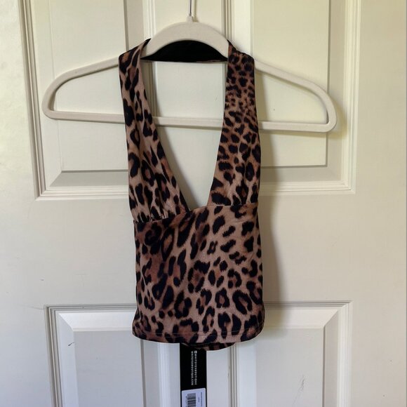 When I'm With You Halter Top Cheetah - Picture 1 of 5